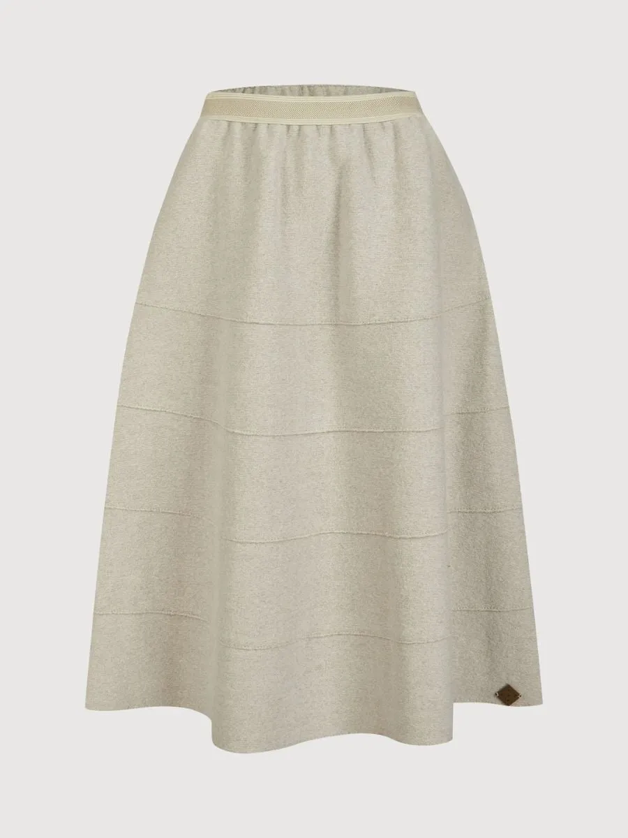 Skirt Fenna Fog In Organic Wool | Stapf