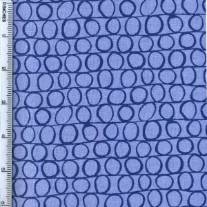 Stof Fabrics Dot Mania-14 Blue Circles Cotton Prints