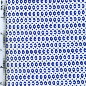 Stof Fabrics Dot Mania-9 Blue on White Cotton Prints