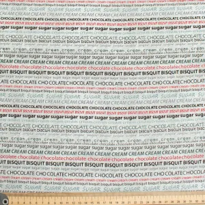 Stof Fabrics Take a Break Grey Text Cotton Prints