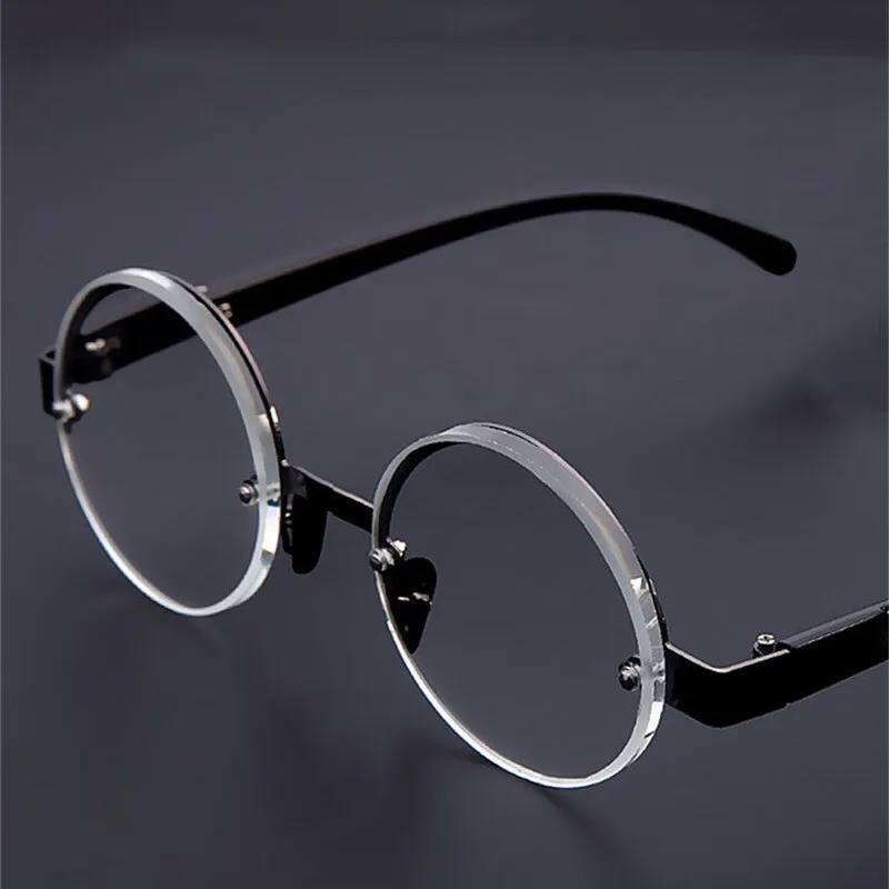 Sunsliver Unisex Full Rim Round Alloy PC Reading Glasses 5050