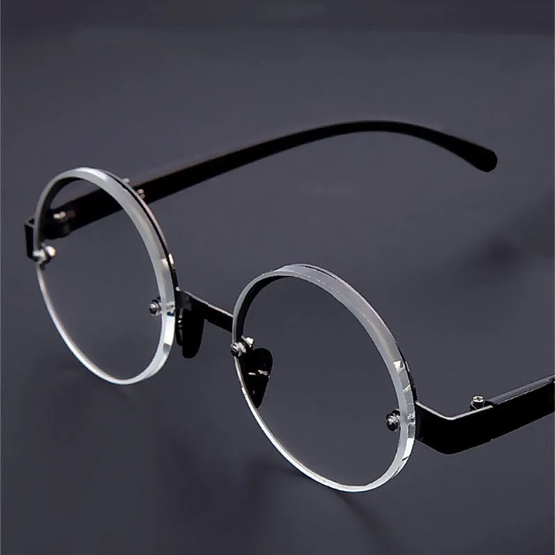 Sunsliver Unisex Full Rim Round Alloy PC Reading Glasses 5050