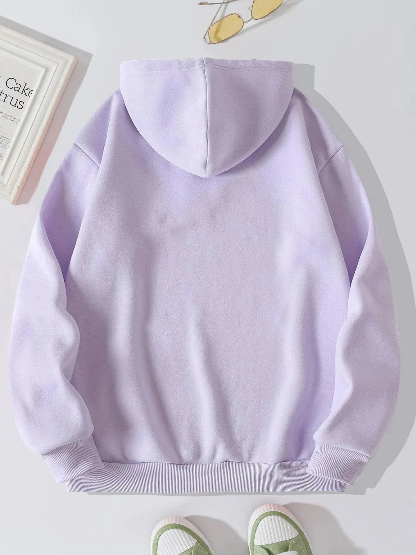 SXV Plain Solid Lavender Cool Aesthetic Sweatshirt Hoodie