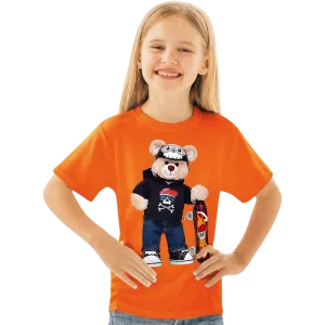 TEDDY BEAR SKATEBOARD KIDS T SHIRT