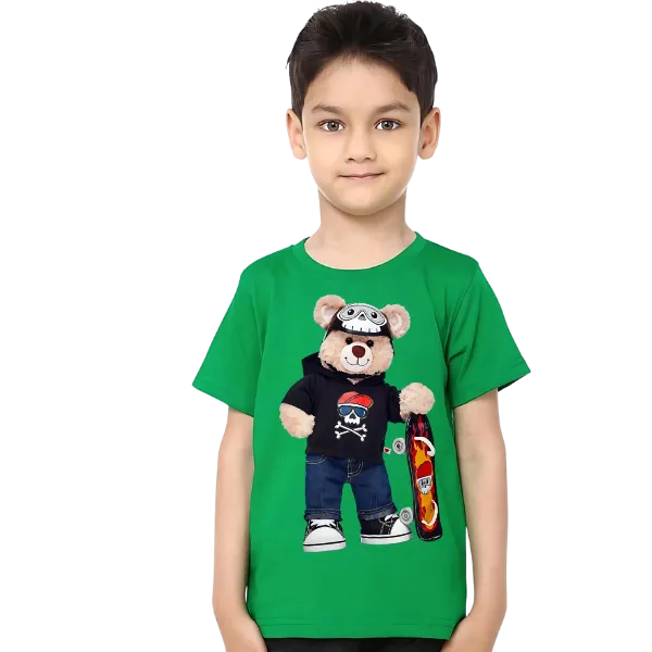 TEDDY BEAR SKATEBOARD KIDS T SHIRT