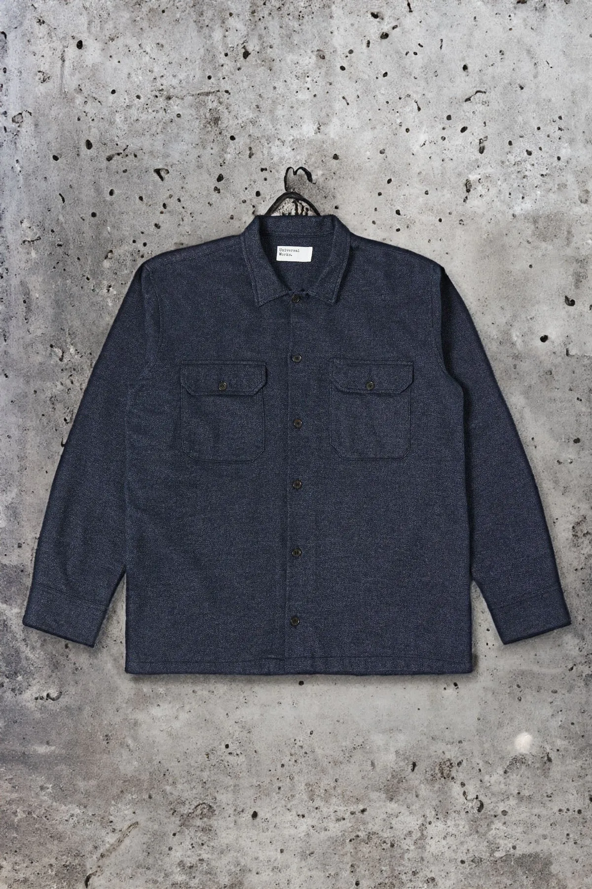 Universal Works - Soft Flannel Utility Shirt in Navy