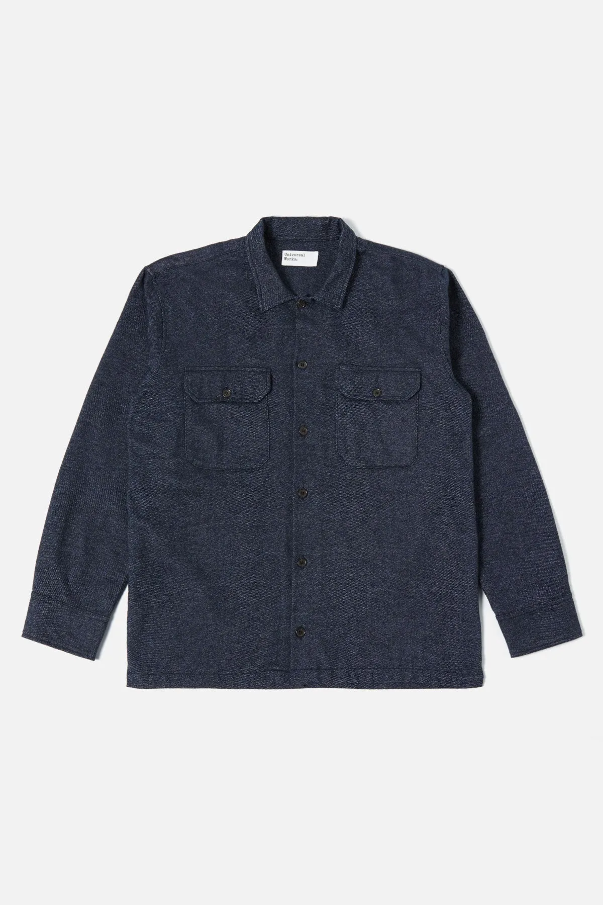 Universal Works - Soft Flannel Utility Shirt in Navy