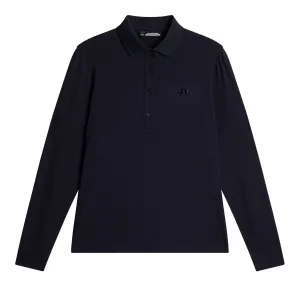 Womens Flor LS Soft Touch Polo Navy Melange - AW24