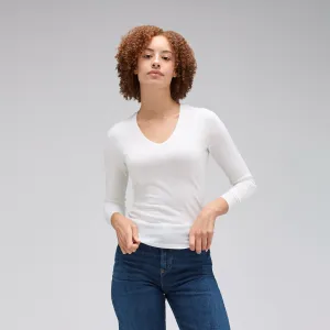 Women's Slim Merino Long Sleeve V-Neck