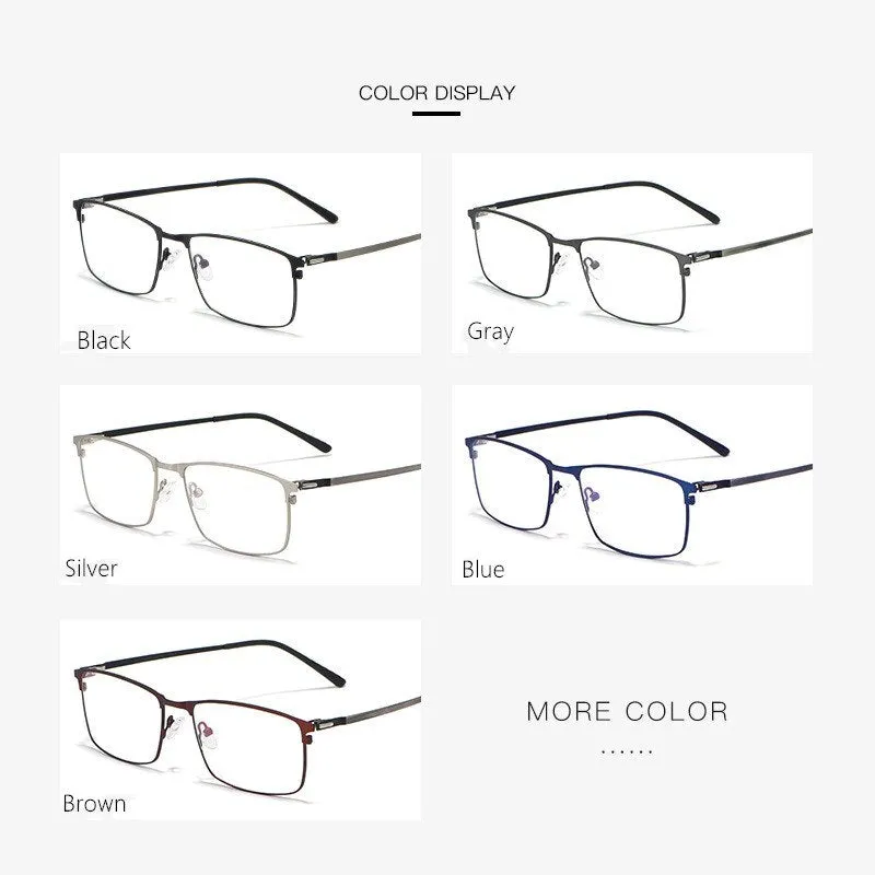 Yimaruili Men's Full Rim Alloy Frame Eyeglasses P9847